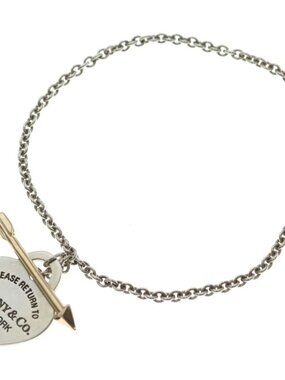 Tiffany & Co Return to Lovestruck Heart and Arrow Tag Silver Bracelet